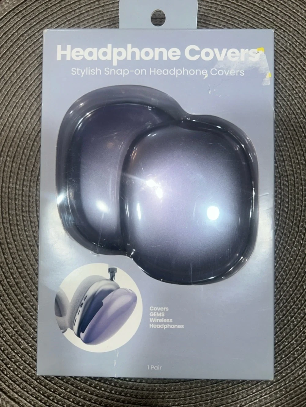 Headphone Covers Snap-On Replacement in Purple